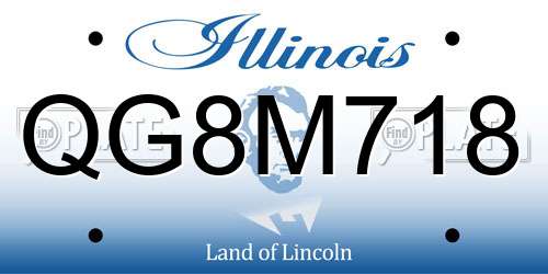 QG8M718 Illinois License Plate