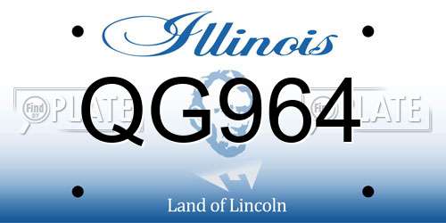 QG964 Illinois License Plate