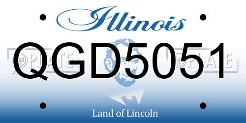 QGD5051 Illinois License Plate