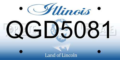 QGD5081 Illinois License Plate