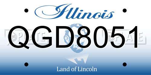 QGD8051 Illinois License Plate