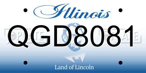 QGD8081 Illinois License Plate