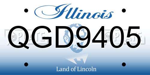 QGD9405 Illinois License Plate