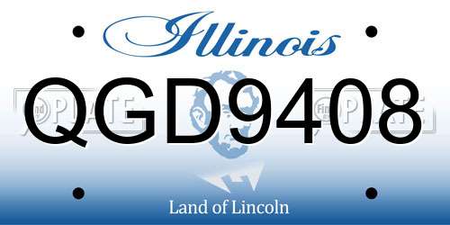 QGD9408 Illinois License Plate