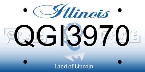 QGI3970 Illinois License Plate