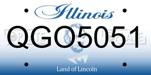 QGO5051 Illinois License Plate