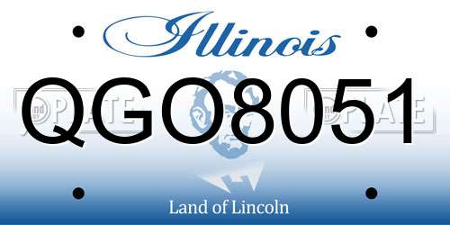 QGO8051 Illinois License Plate