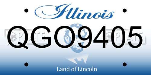 QGO9405 Illinois License Plate