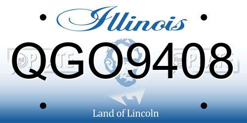 QGO9408 Illinois License Plate