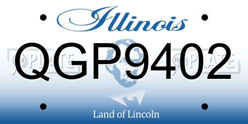 QGP9402 Illinois License Plate