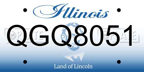 QGQ8051 Illinois License Plate