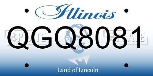 QGQ8081 Illinois License Plate