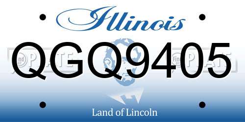 QGQ9405 Illinois License Plate