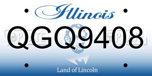 QGQ9408 Illinois License Plate