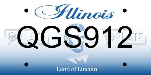 QGS912 Illinois License Plate