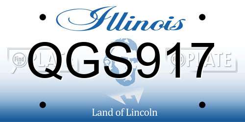 QGS917 Illinois License Plate