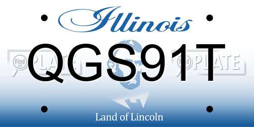 QGS91T Illinois License Plate