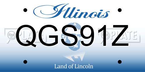 QGS91Z Illinois License Plate