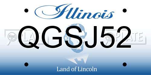 QGSJ52 Illinois License Plate
