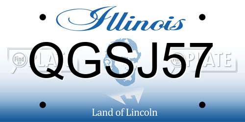 QGSJ57 Illinois License Plate