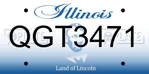 QGT3471 Illinois License Plate