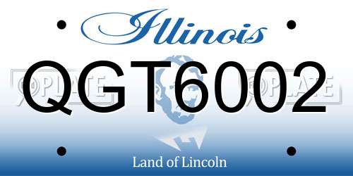 QGT6002 Illinois License Plate