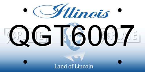 QGT6007 Illinois License Plate