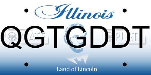 QGTGDDT Illinois License Plate