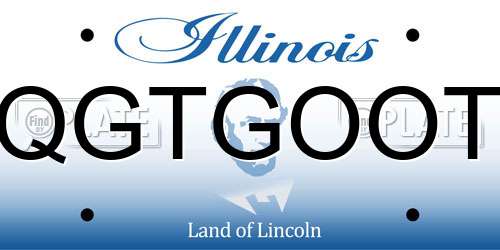 QGTGOOT Illinois License Plate