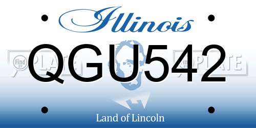 QGU542 Illinois License Plate