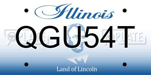 QGU54T Illinois License Plate