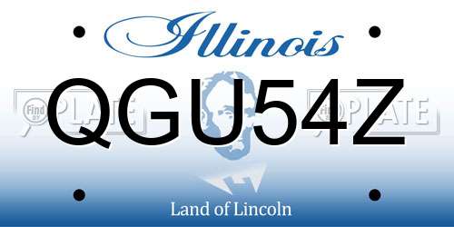 QGU54Z Illinois License Plate
