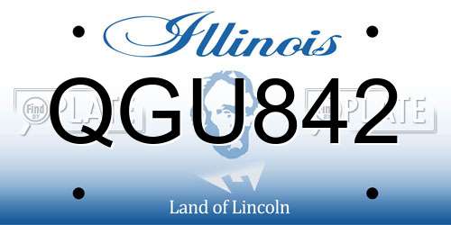 QGU842 Illinois License Plate