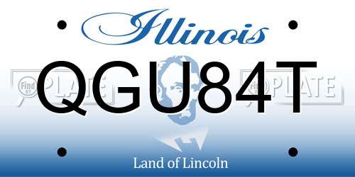 QGU84T Illinois License Plate