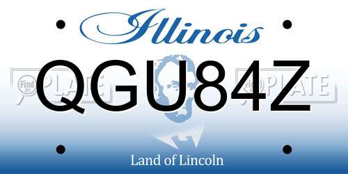 QGU84Z Illinois License Plate