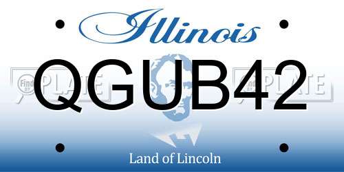 QGUB42 Illinois License Plate
