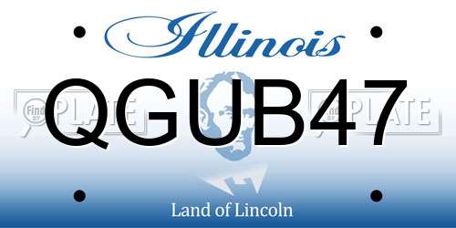 QGUB47 Illinois License Plate