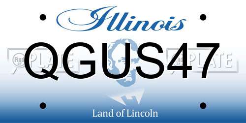 QGUS47 Illinois License Plate