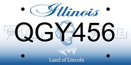 QGY456 Illinois License Plate