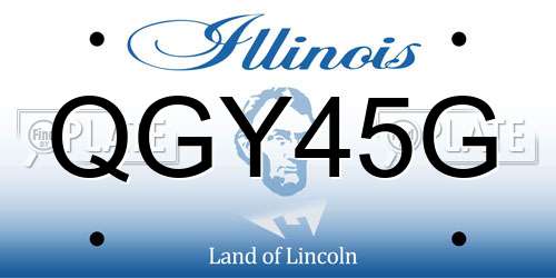 QGY45G Illinois License Plate