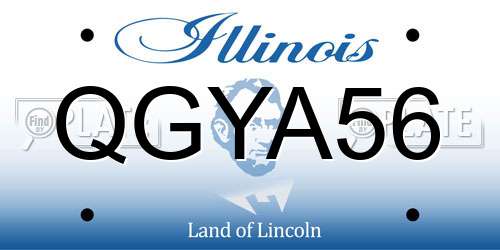 QGYA56 Illinois License Plate