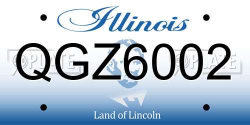 QGZ6002 Illinois License Plate