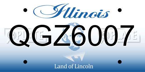 QGZ6007 Illinois License Plate