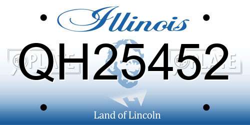 QH25452 Illinois License Plate