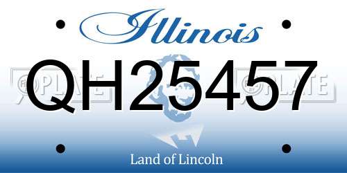 QH25457 Illinois License Plate