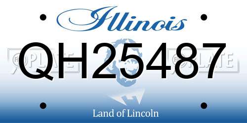 QH25487 Illinois License Plate