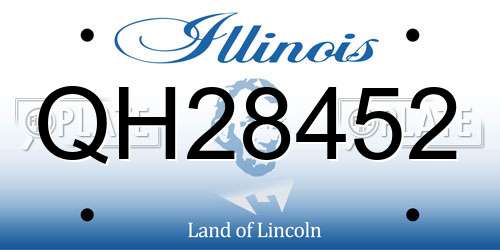 QH28452 Illinois License Plate