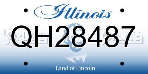 QH28487 Illinois License Plate