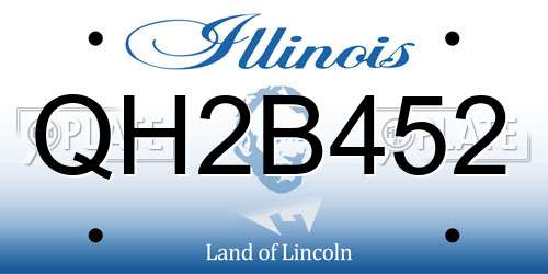 QH2B452 Illinois License Plate
