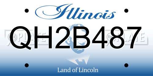 QH2B487 Illinois License Plate